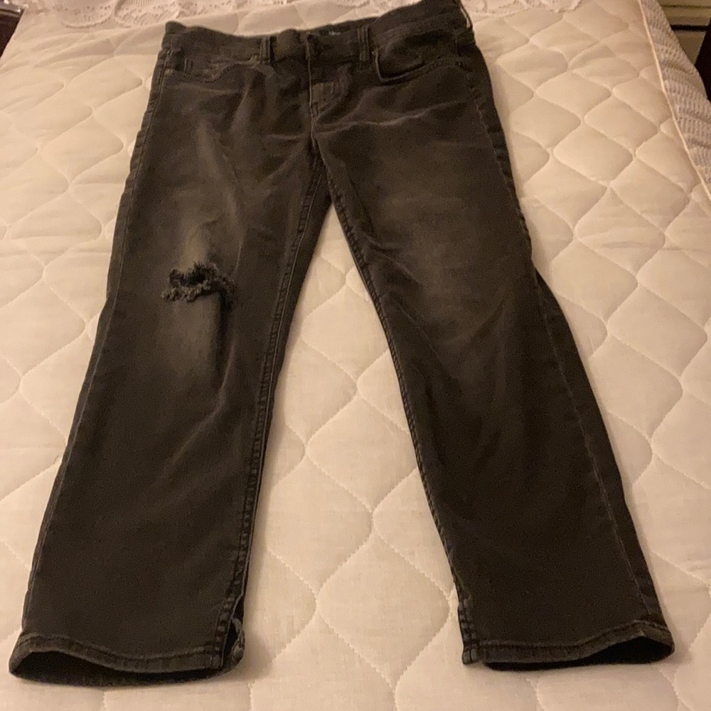 Edyson black jeans Camden ankle skinny sz 32 destructed